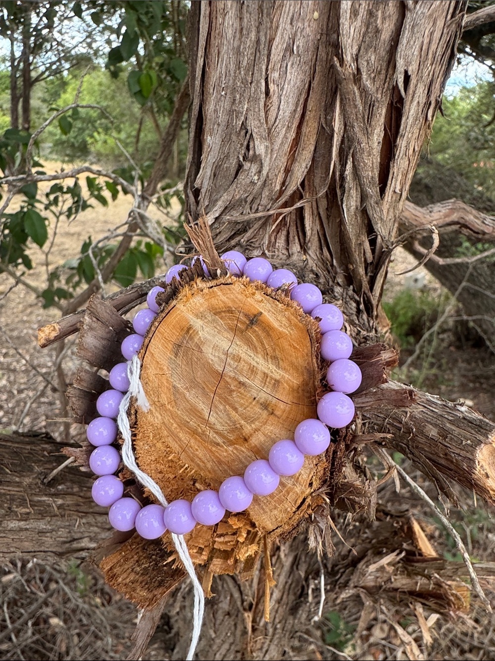 Lavender handmade African Beaded Bracelet - Women Jewelry